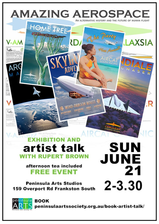 Flyer advertising my artist's talk at the Peninsula Arts Society. 21st June 2026.