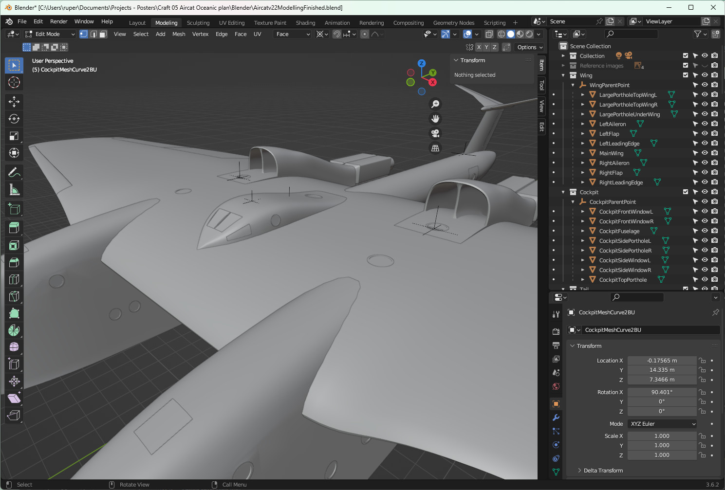 The cockpit in the context of the rest of Aircat.