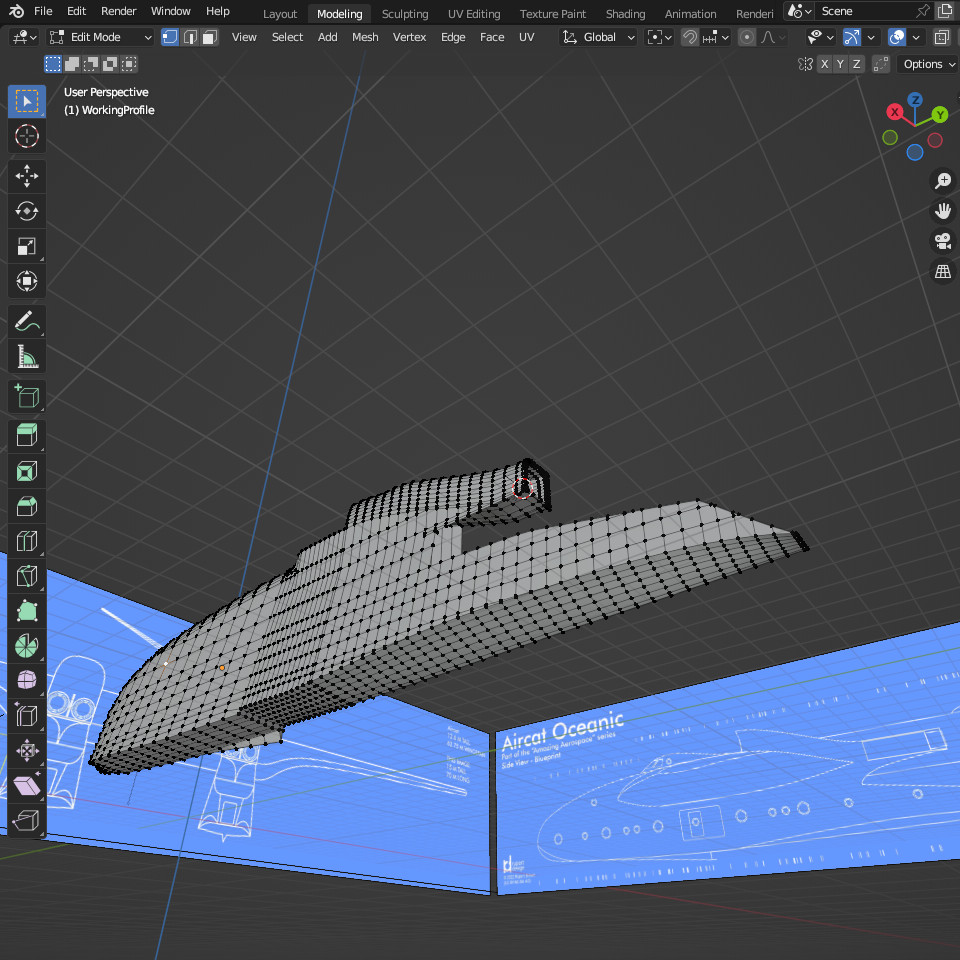 Aircat's rear fuselage shape.