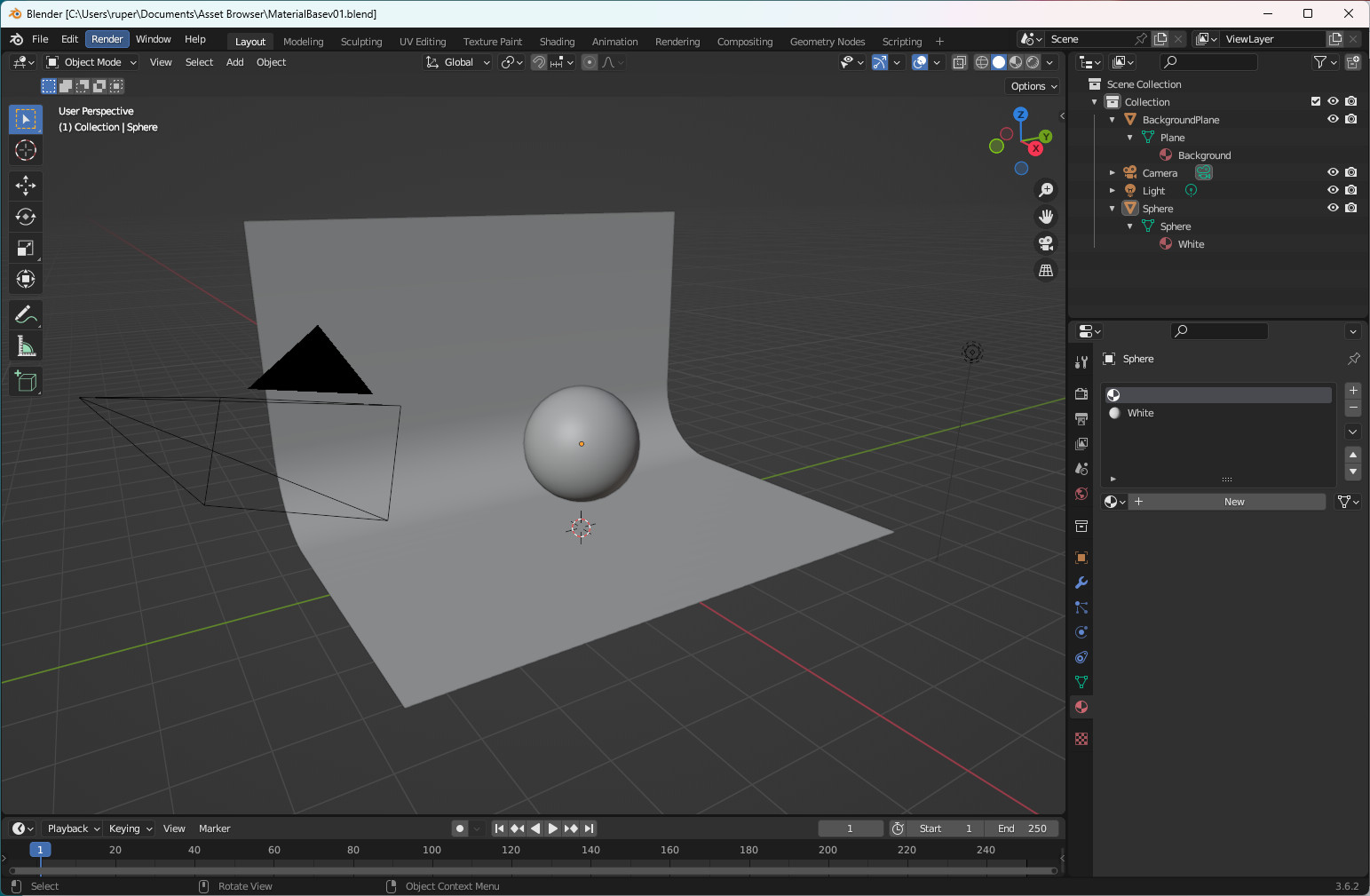 A material display case blender file.