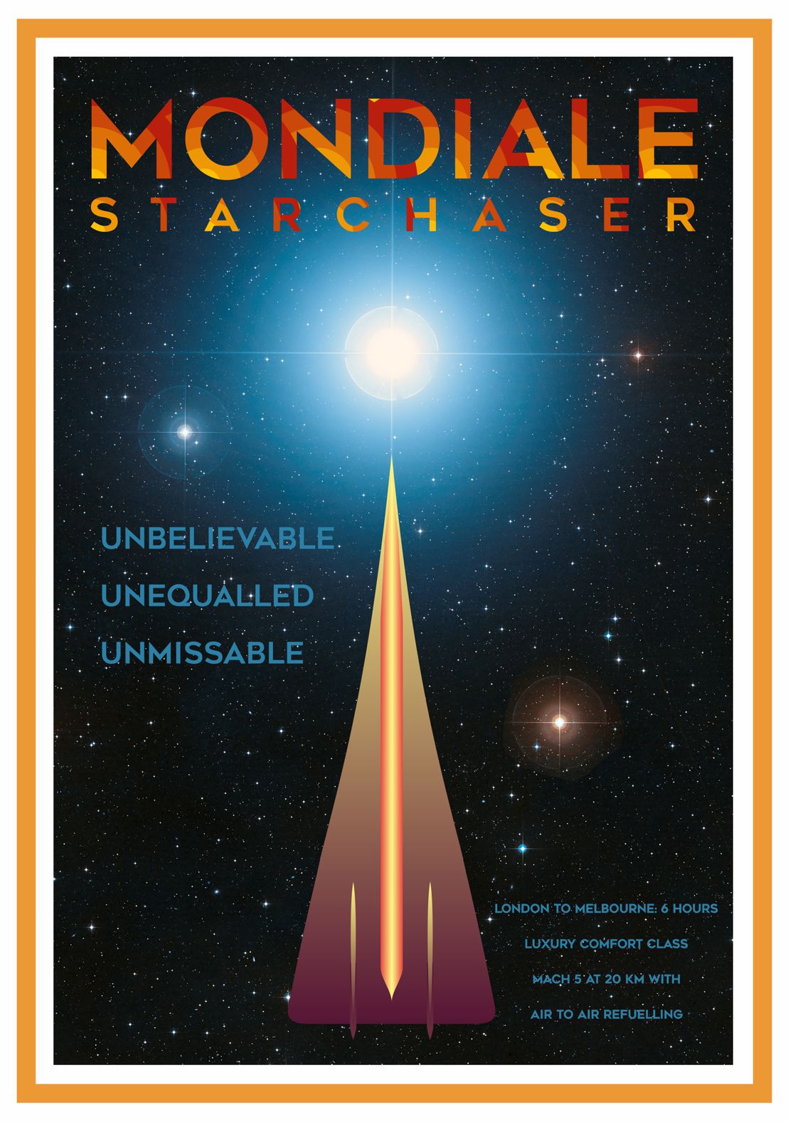 An original Mondiale Starchaser flyer