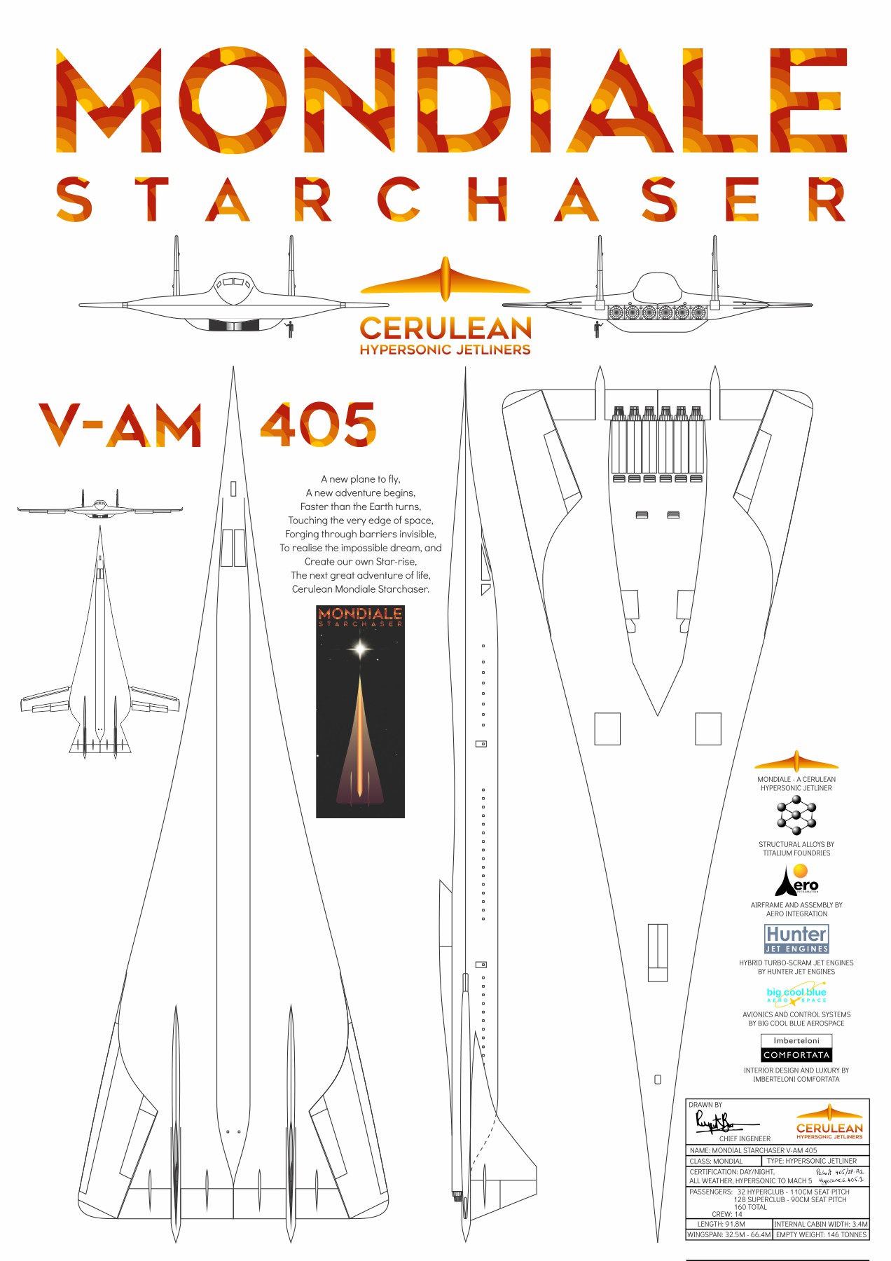 The original Mondiale Starchaser Posters - external and internal plans.