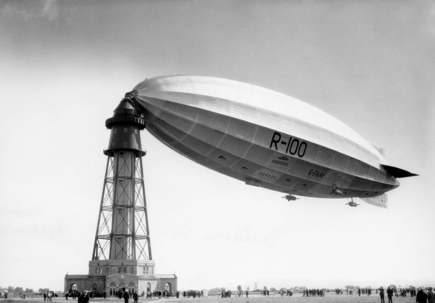 The R-100 over St. Hubert, Que. Quebec Aerospace Museum Photo