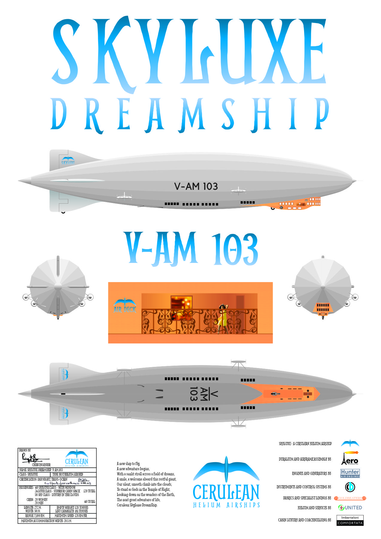 Skyluxe Dreamship Plan Poster