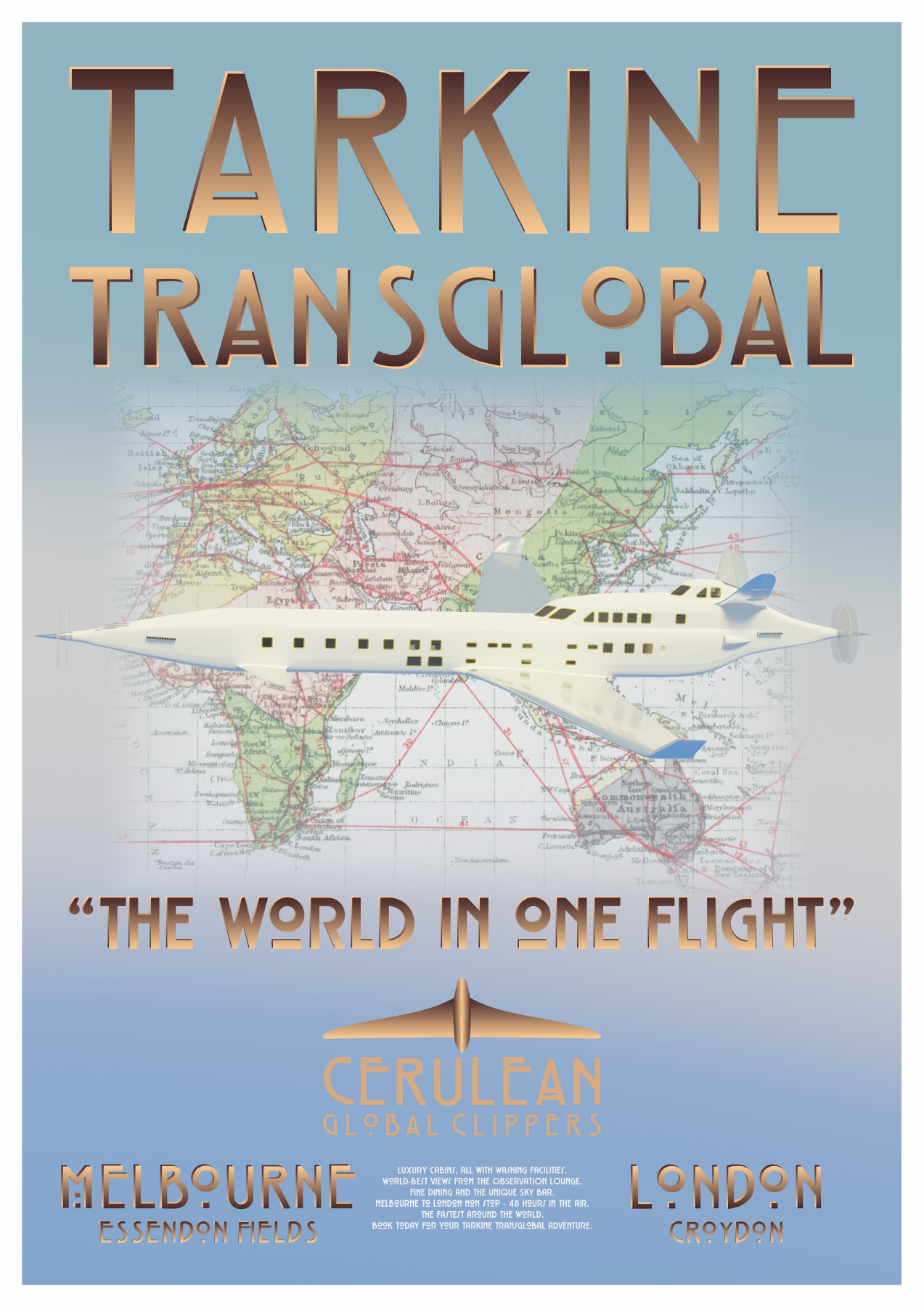 The first Tarkine Transglobal travel poster.