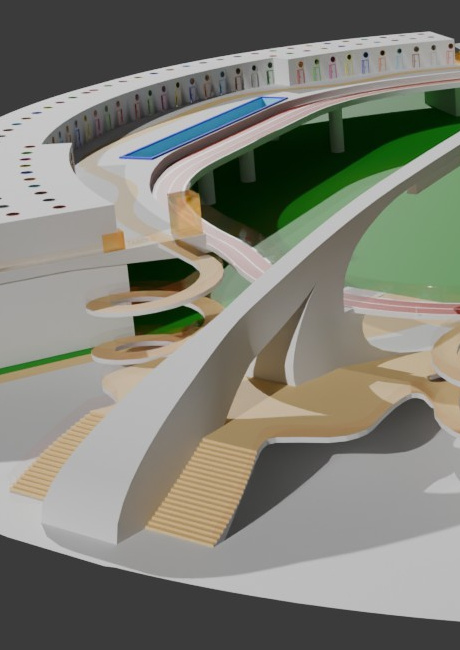 Verdajuvel Galaxsia being built in Blender