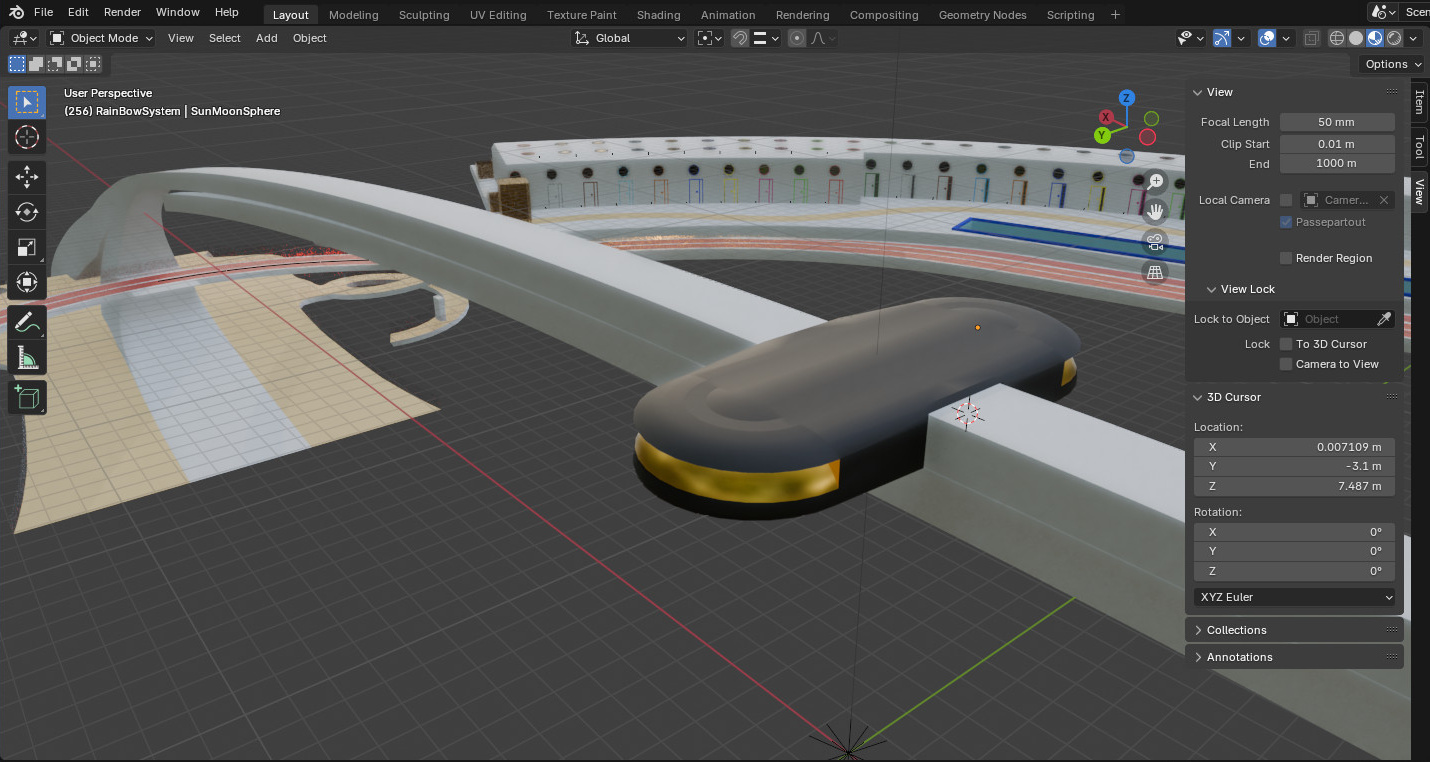 The Sun and Moon unit on the arc.