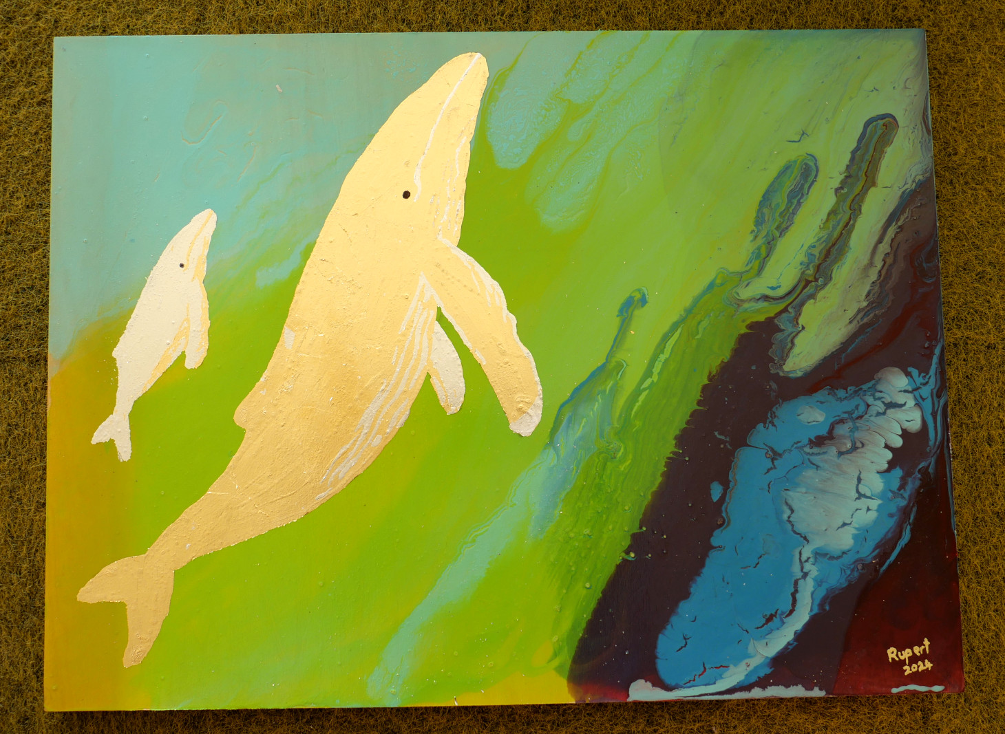 The finished Cetacean Dreaming picture.